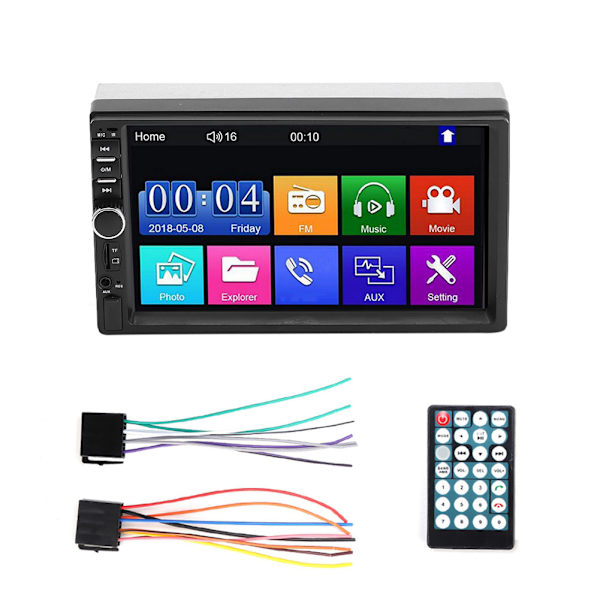 Auton yleinen 7 tuuman multimediasoitin, audiosoitin, MP5-soitin, jossa TF-liitäntä ja FM