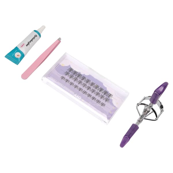 Klyngevippeextensionsett Trygt DIY Individuelle Vipper Pinsett Vippebøyer Extensionslimsett
