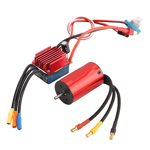 Børsteløs motor ESC-sett 4400KV vanntett børsteløs motor 35A børsteløs ESC-sett for HSP for 1/12 RC-bil