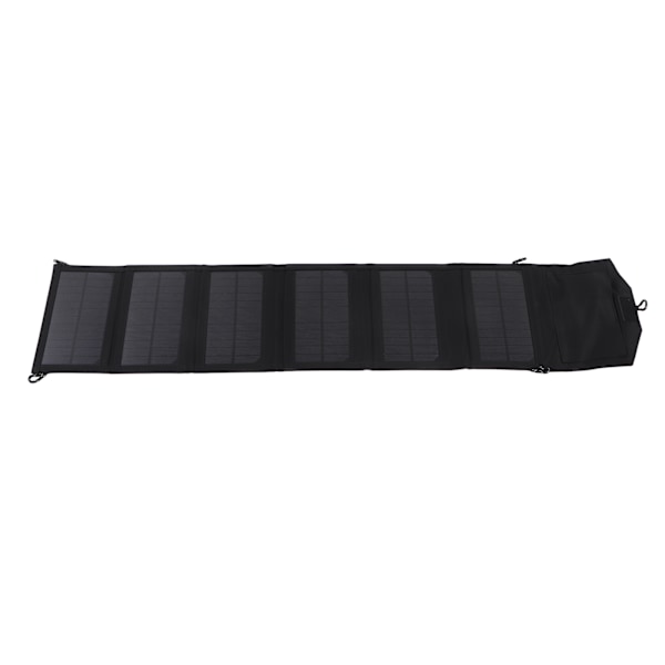 Sammenfoldeligt solpanel 6 folder 2 USB-porte 20W hurtigopladning monokrystallinsk bærbart foldbart solpanel til camping