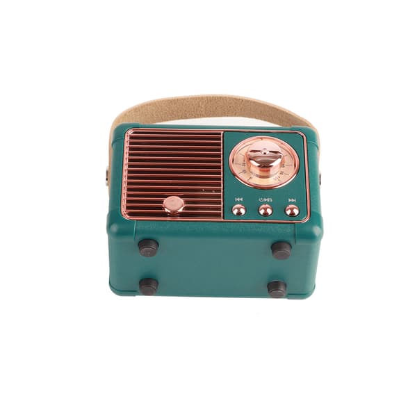 Retro Bluetooth-højttaler Gammeldags Klassisk Bærbar Mini Trådløs Højttaler til Udendørs Grøn