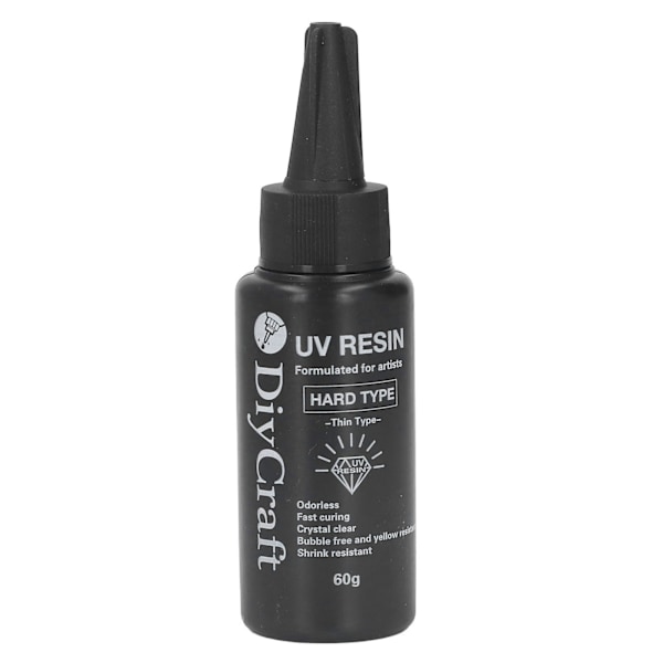 UV-lim med hög transparens, luktfri, gulnar inte, snabb härdningstid, DIY UV-hartslim, klar gel, 60g