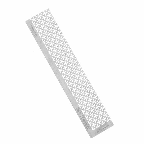 Rhinestone Maleri Lineal Rustfrit Stål Tomme Gitre Punkt Borepen Lineal til 5D DIY 140MM