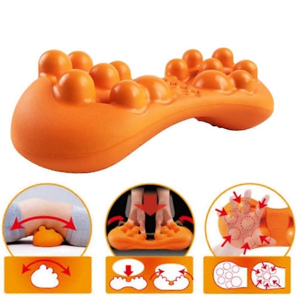 Shiatsu Nakkemassasjepute Midje Traksjon Ryggmassasje Shiatsu Massasje Cervical Ryggrad Lumbal Benpute Hjem Bærbar -GSL svart