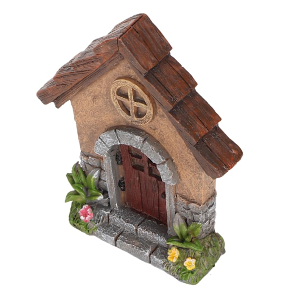 Fairy Garden Door Rich Details 4,9 tum hög 4,1 tum bred stark harts Miniatyr Fairy dörr för dekoration väggträd