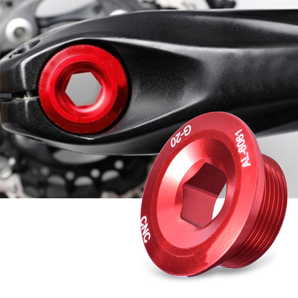 GUB Slitstark aluminiumlegering Cykel Cranket Vev Fixing Bolt Skruv (röd)