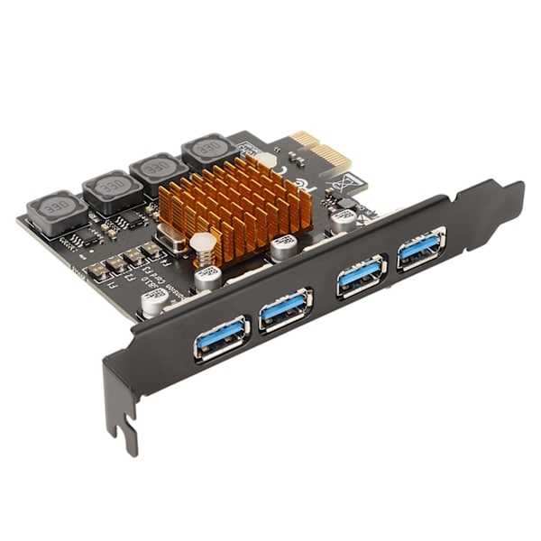 PCIE till USB 3.0 expansionskort 4 portar PCIE till USB 3.0 Bakåtkompatibel Stabil Säker USB 3.0 expansionskort för PC