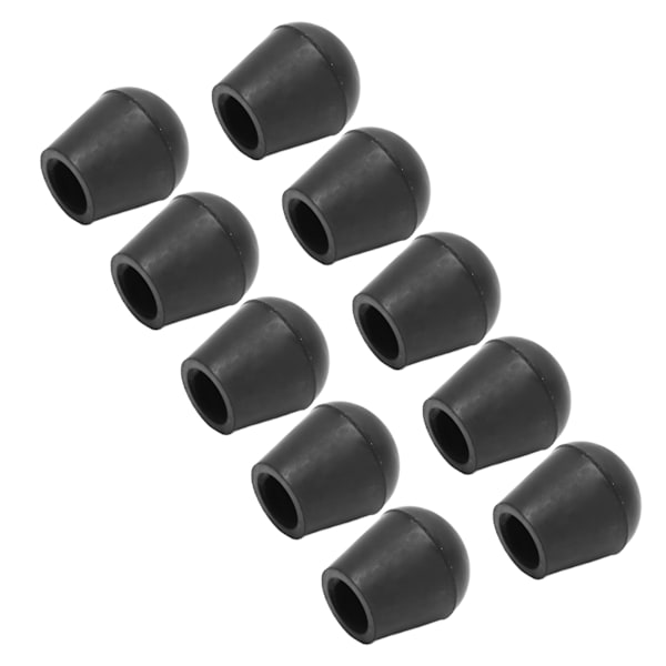 19 mm:n kävelykepin kärki, liukastumista estävä, puettava, hiljainen, pyöreä kumisauvakärki kylpytuolin jalkaan 10 kpl