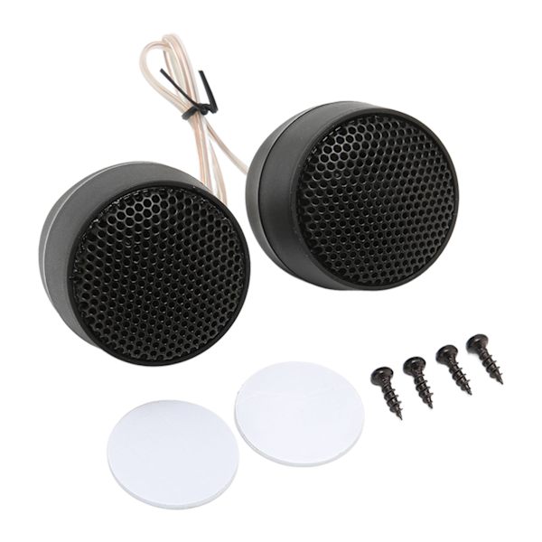 Par Mini Dome Diskanthøjttaler 10W 4Ω Rund Højttaler Tilbehør Sort Universal Bil Audio System