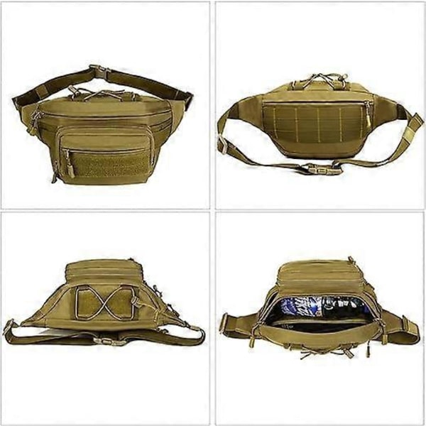 Vyötärölaukku Molle Fanny Pack Bumbag Hip Running Bag Miesten Naisten Vaellus Retkeily Juoksu Koiranulkoilutus