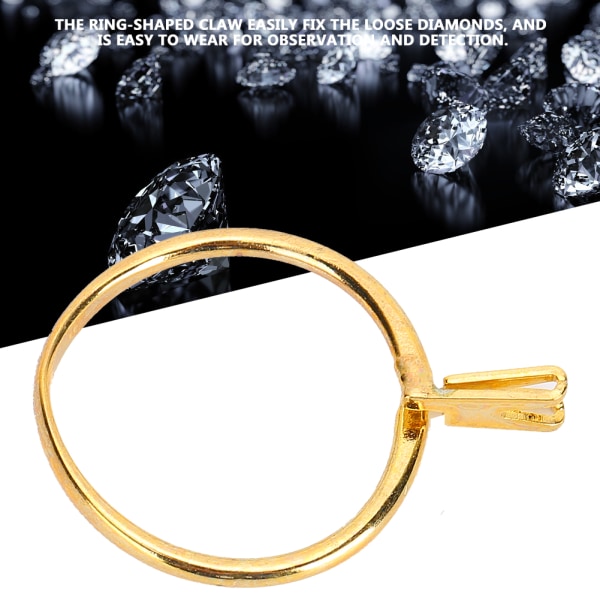 Ammattimainen timanttipidike jalokiviä jousikärki kynsisormus korujen näyttötarvikkeet keltainen (lyhyt)