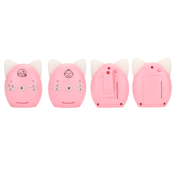 Lyd babymonitor ISM 905 til 925MHz 100 til 240V trådløs digital krypteringsoverføring 10 volum justerbar for barn rosa
