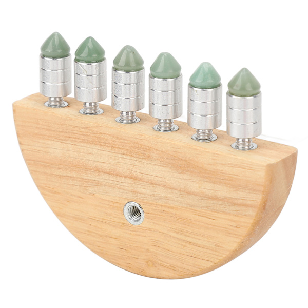 Jadestone Gua Sha Kam Halvmåne Justerbar Lengde Avtakbar Multifunksjonell Meridian Massasje Kam for hele kroppen