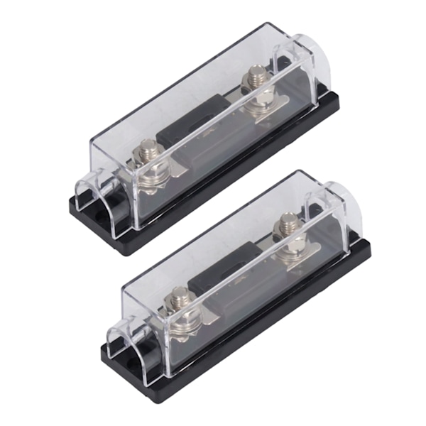 2PCS 200A 48V Säkringshållare med 4PCS Terminaler 4 PCS Krympslangar för Bil Ljud Lastbil RV Båt