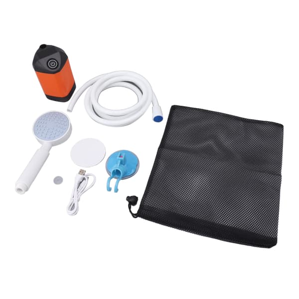 Elektrisk utomhusdusch för camping 10W 4800MAH 5V 2A Elektrisk tryck utomhusdusch för surfing dykning Orange
