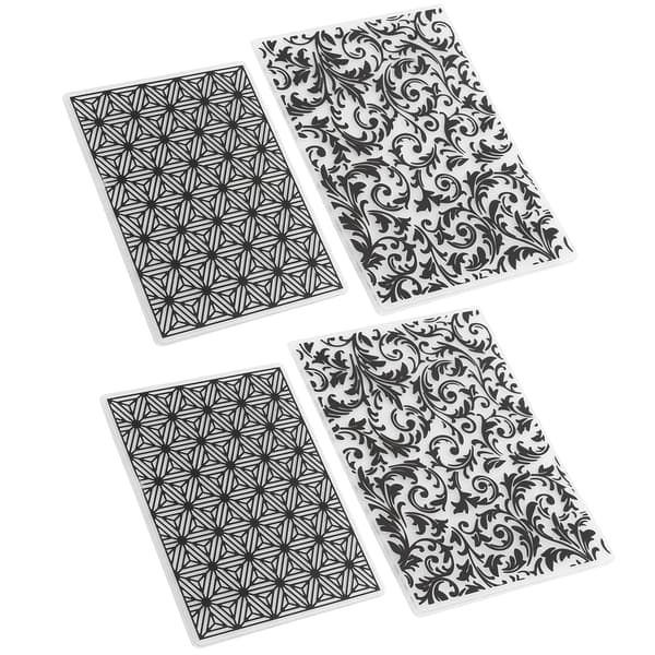4 STK Plast Pregemapper Mal DIY Kortlaging Scrapbooking Papirverktøy
