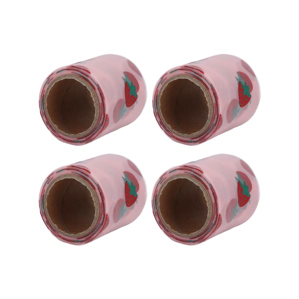 4 STK Tyllstoff DIY Håndverk Slitestyrke Symfoni Polyester Glitter Tyllruller 6cm Koreansk Rosa