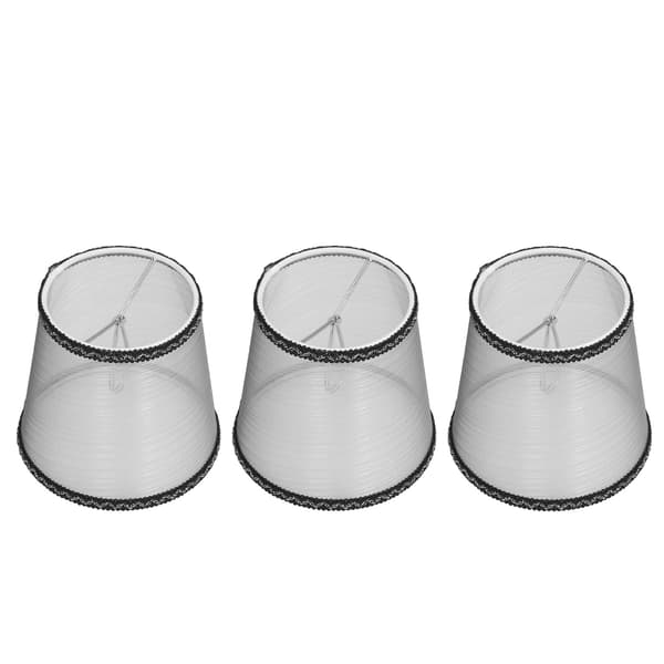 3 stk E14 stofflampeskjerm utmerket lystransmisjon lysekrone lampeskjerm for husholdning