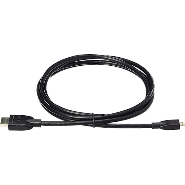 2m Micro HDMI till HDMI Flexibel Kabel, Svart för TV