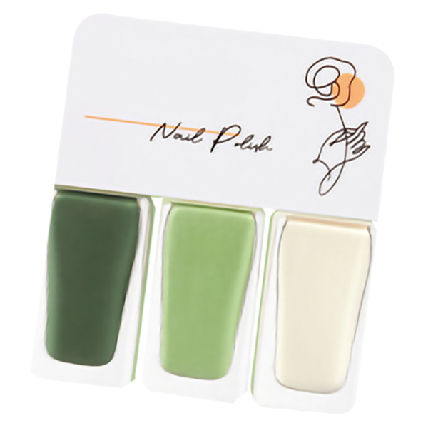 3-pack nagellackset på vattenbasis för kvinnor, lätt att ta bort, snabbtorkande nagellack för dejting, halloweenfest T11