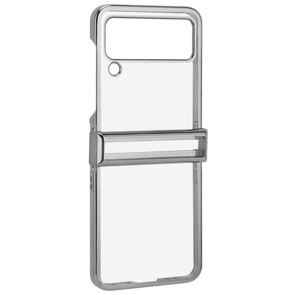 Foldbare telefoncover Stødsikker galvaniseret PC Clear Back Fashion til Samsung Galaxy Z Flip 3 Silver