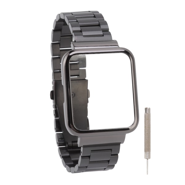 Byte av armbandsrem Vattentätt rostfritt stål Svart justerbar rembyte Armband för Xiaomi Redmi Watch2 Lite