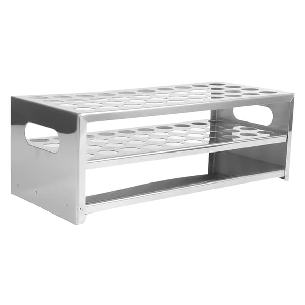 304 Stanset testrørstativ i rustfritt stål, 40 hull, stor kapasitet (18,5 mm*40)