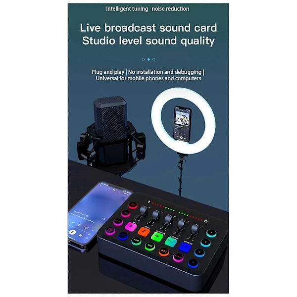 F11 Ljudkort Professionella Studioinspelningskit Podcasting Delar-A