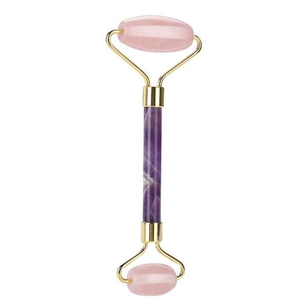 Naturlig Jade Roller for Ansikts- og Øyemassasje Anti-aldring Rynkemassasje Rose Crystal Amethyst