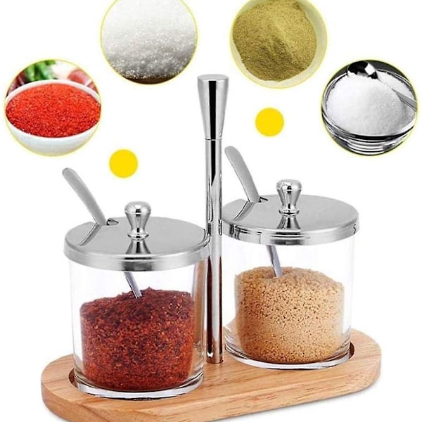 Glasburkar för Kryddor - Salt, Socker, Kryddor och Peppar, Kökstillbehör