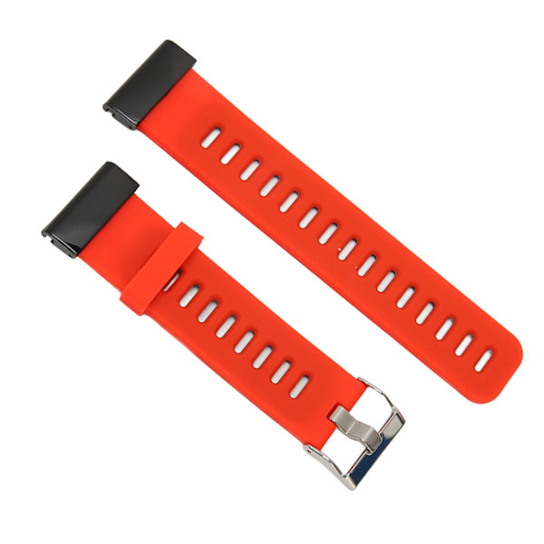 Silikon Smart watch storlek Justerbart metallspänne 2 färger watch för COROS Vertix 2 Yttre röd och inre svart