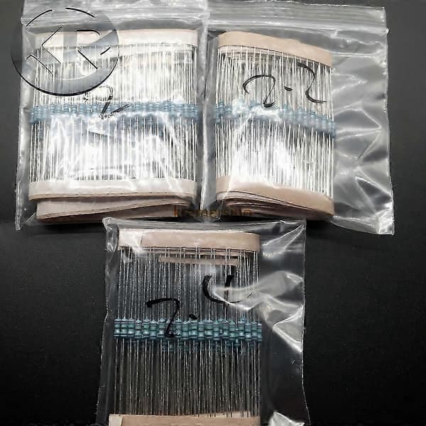 Modstandssæt til reparation af bilairbags 2ohm 2.2ohm 2.4ohm 2.7ohm 3.0ohm 3.3ohm 600 stykker modstande 2.2ohm Resistor x100
