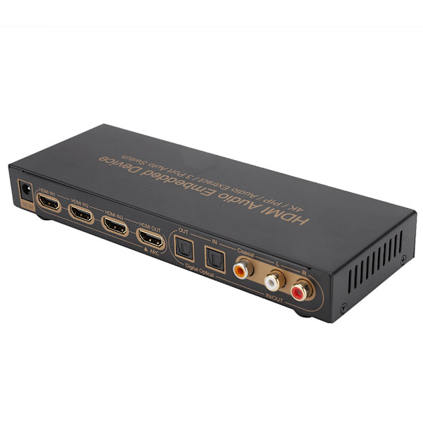 HDMI 3x1 Digitaalinen optinen audio ulostulosovitin Adapteri Muunnin Upotettu laite (100-240V)US