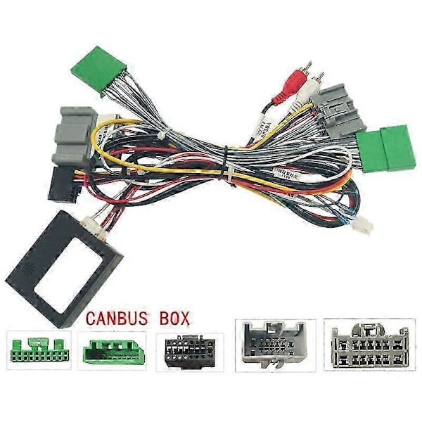 Auton 16PIN Android Audio Virtajohto Radioliitin Canbus-boksilla, autotarvikkeet yhteensopiva XC90 2008-2013 kanssa