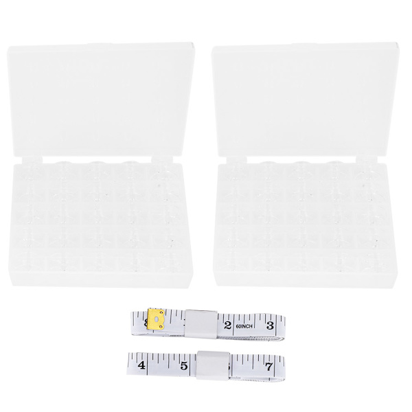 50 st transparenta tomma spolar symaskin spolar med plastbox hemmasömnadstillbehör