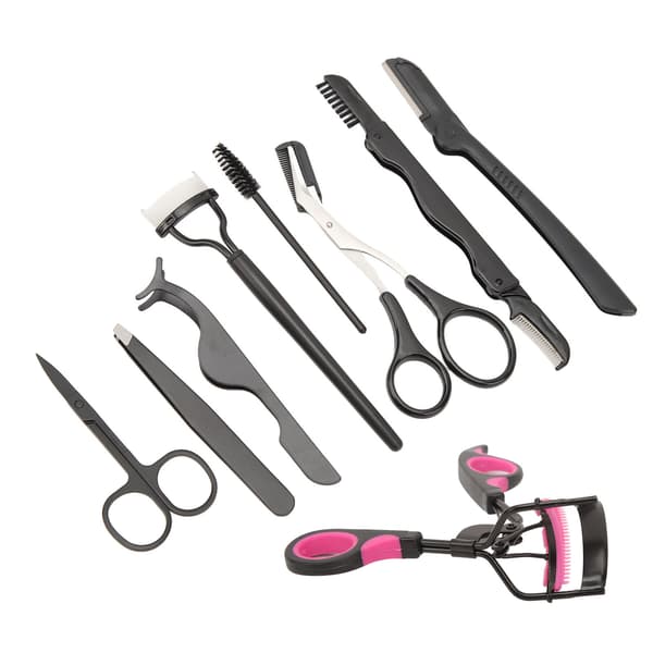 Øjenvippekam Børste Makeupværktøj Professionel Øjenvippeseparator Vippebukker Bryn Pincet Trimmer Saks Sæt