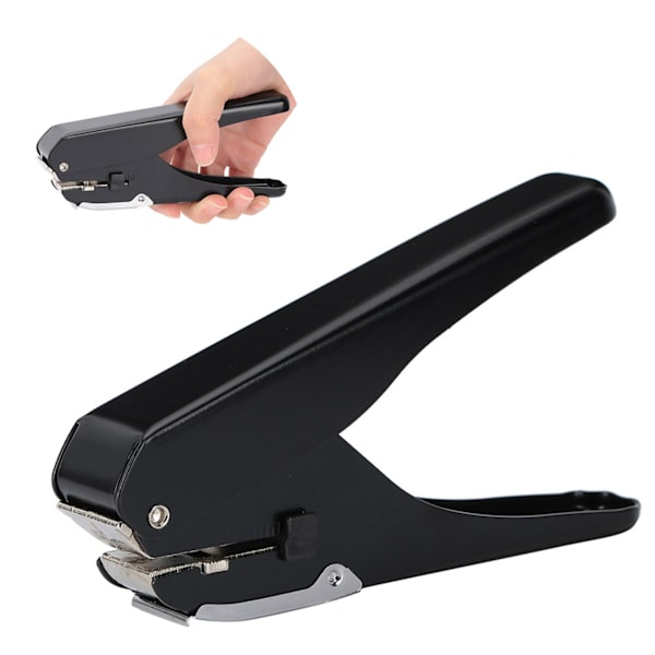 9771 Single Hole Puncher Manuell ID-kortplats stansmaskin 10 ark för hemmakontorskola
