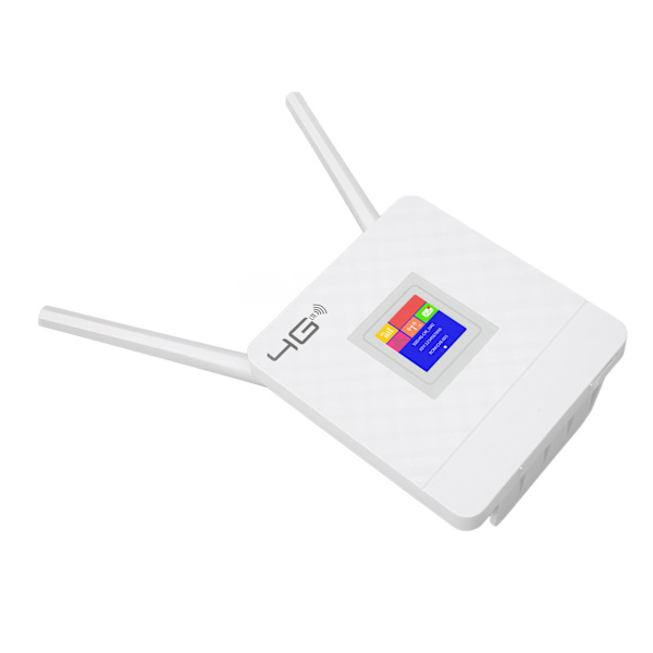 4G LTE trådløs router Cat4 300 Mbps trådløs mobil WiFi hotspot router med SIM-kortslot og 2 antenner 100‑240V EU-stik