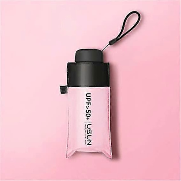 Foldbar Paraply Bærbar Lomme Paraply Solbeskyttelse Anti-UV Vandtæt Ultralet Kompakt Parasol Rejse Mini Paraply til Mænd Kvinder Børn