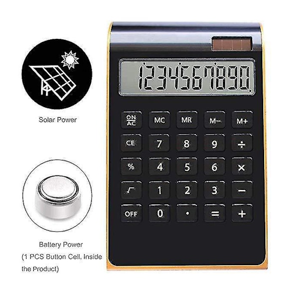 Sähköinen laskinkone kotitoimistoon, 10-numeroinen kalteva LCD-näyttö (punainen)