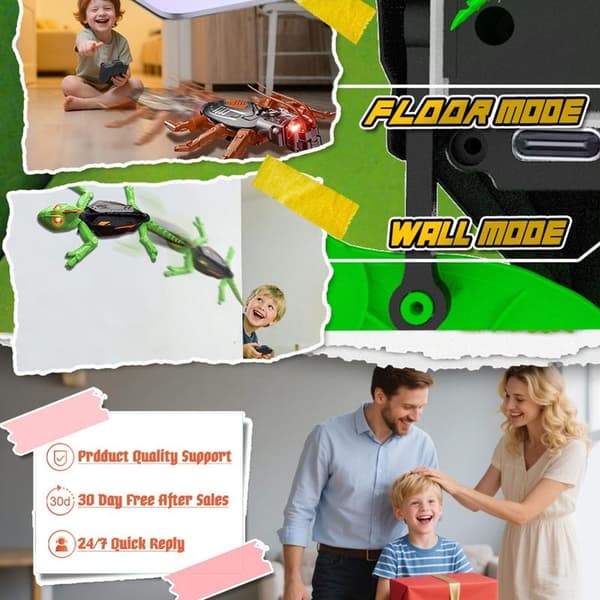 Wall Climbing Gecko Toy for Wall and Floor 360 Degree Rotation Remote Control Toy
