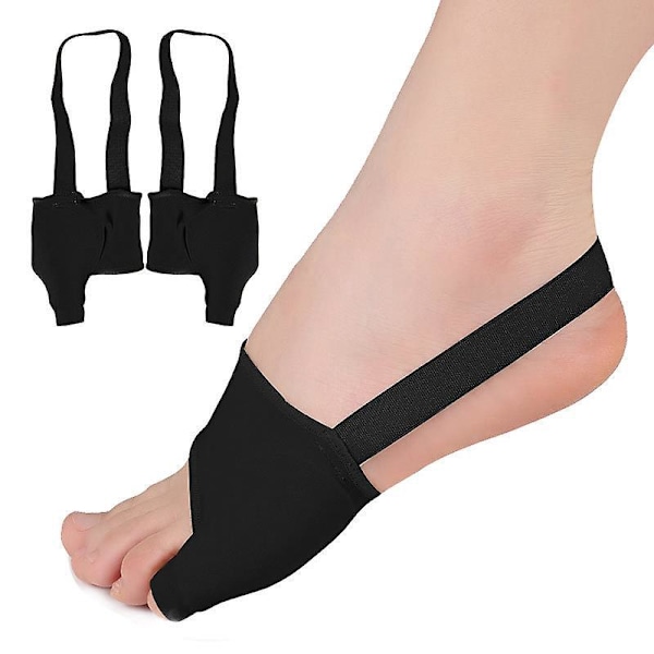 Hallux Valgus Korrigerare 2 st, Ortopedisk Splint, Stortåseparator, Smärtlindring, Icke-kirurgisk Korrigering, Unisex, Svart