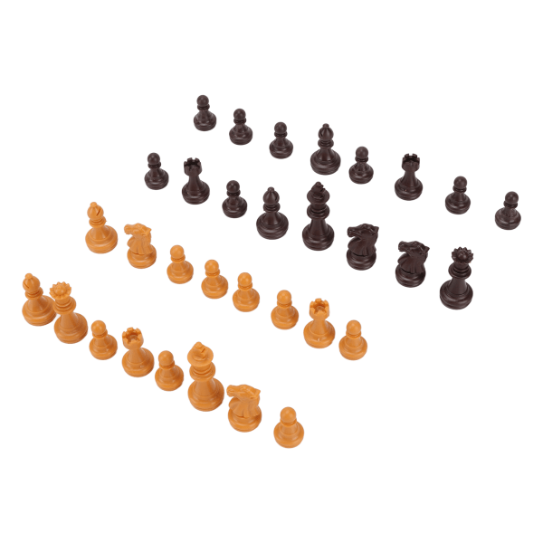 Vain shakkinappulat PS muoviset korvaavat mini shakkihahmot 49 mm korkeus kuningas juhliin rentouttava puu