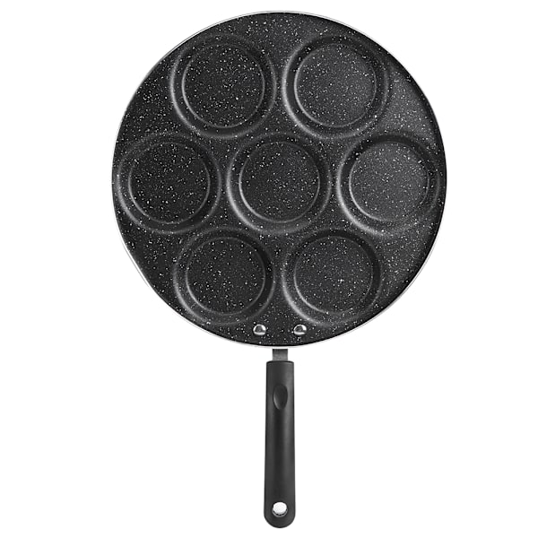 Stekpanna med 7 hål, non-stick, för stekta ägg, hamburgerform, hushållskök, köksredskap