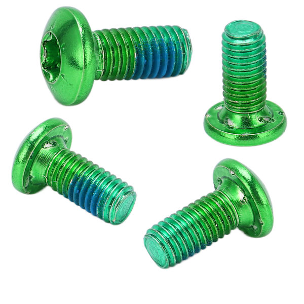 12 st M5x11,5 mm Cykelskivbroms Rotorbultar Skruvar Legering Skivrotor Skruvar för Mountainbike Grön, 12 st/set