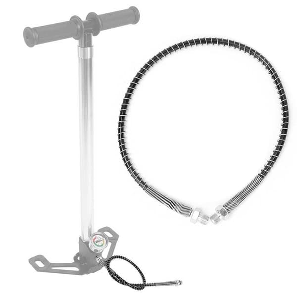 50 cm:n sukellushapen säiliöpullo, korkeapainepumpun jatkoletku, putki, täyttölaite