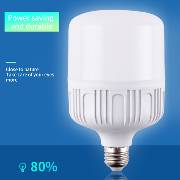 220V LED-lampa energibesparande E27-lampa 180° strålvinkel hushållslampa för inomhusbruk 50W