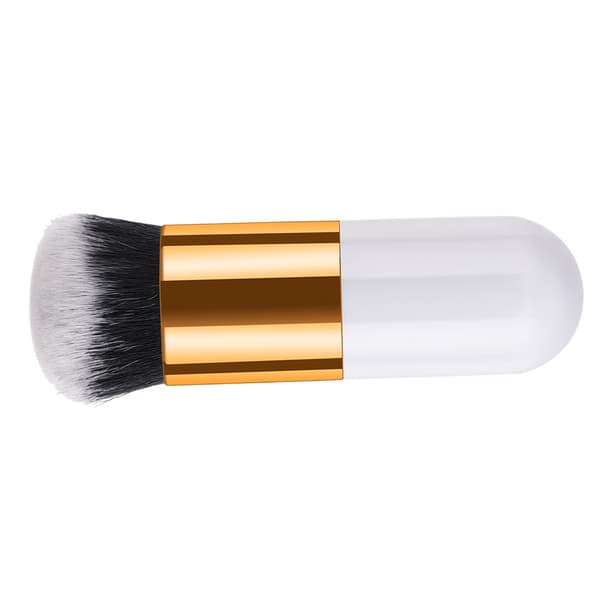 Makeupbørste Bløde børster Sød Stilfuld Bærbar Kosmetikbørste Professionelle Makeupværktøjer Hvid Guld