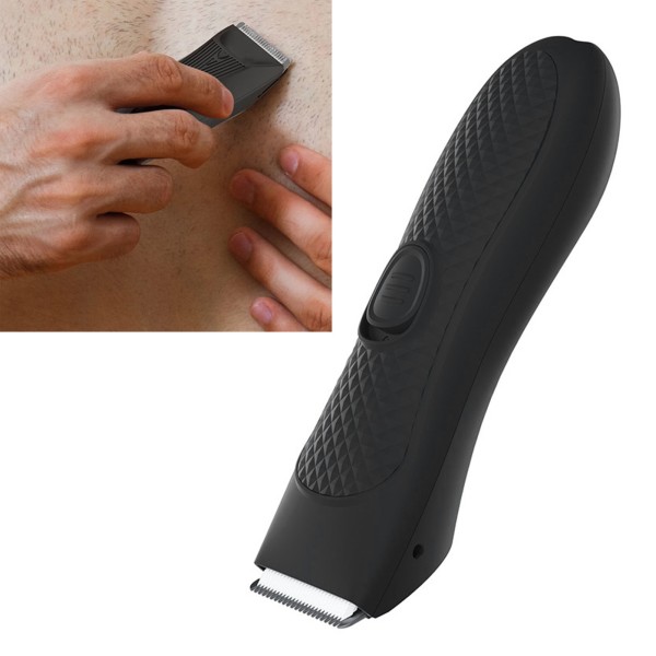 Sähköinen nivuskarvanleikkuri vedenpitävä turva- USB lataus Body Hair Groomer Adult Black