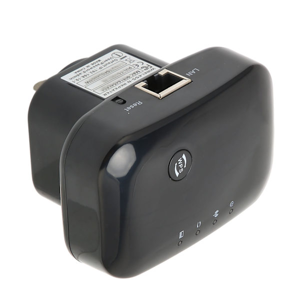 WIFI-förlängare 360 graders trådlös täckning 300 Mbit/s 2,4 GHz LAN-port 2 lägen Plug-design WIFI-repeater för bärbar dator 100-240 V US-kontakt